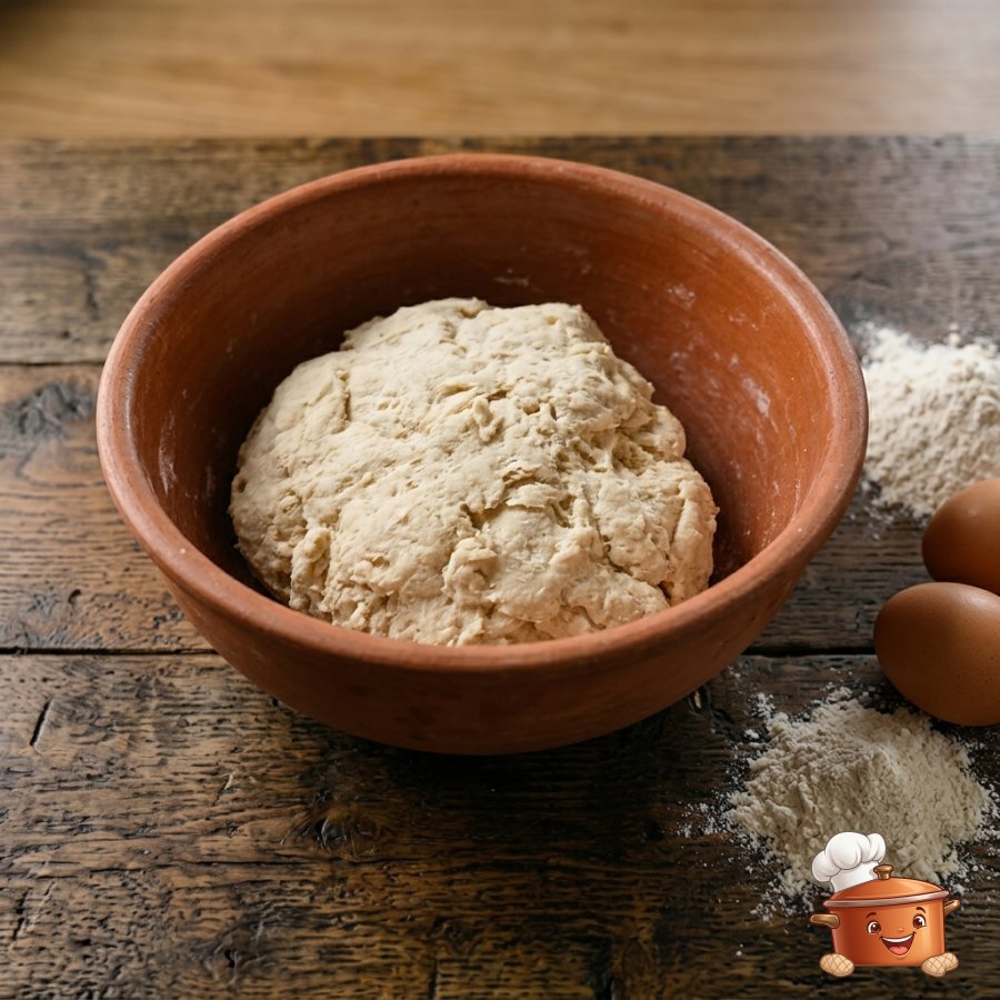 Mélanger le lait à la farine et au levain