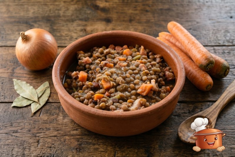 Lentilles au lard