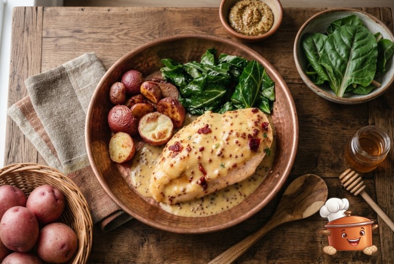 Poulet à la moutarde et au miel
